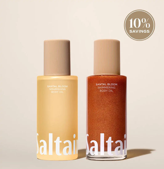 Santal Bloom Shimmer + Glow Body Oil Duo